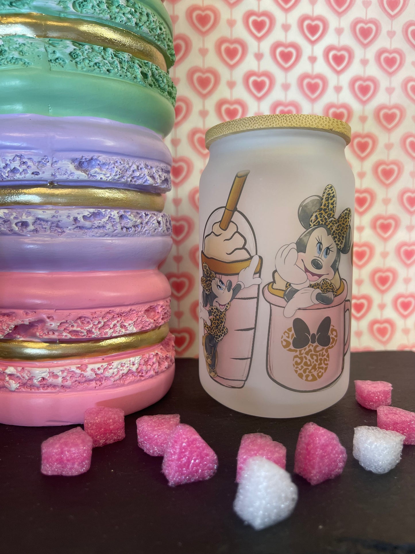 minnie mouse glass can